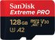 SanDisk Extreme PRO  R170/W90 microSDXC    128GB Kit, UHS-I U3, A2, Class 10 (SDSQXCY-128G-GN6MA)