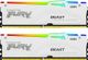 Kingston FURY Beast RGB weiß DIMM Kit 32GB, DDR5-5200, CL40-40-40, on-die ECC (KF552C40BWAK2-32)